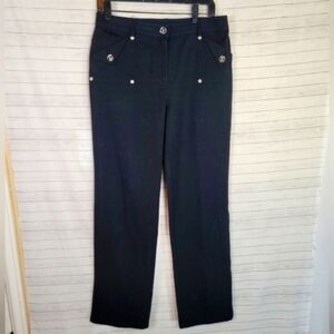 ST. JOHN SPORT BLACK TROUSERS PANTS, sz 8